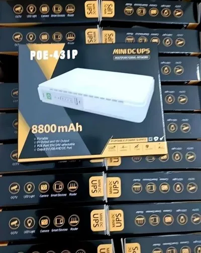 Mini Poe UPS For CCTV Camera 8800-10400mAh 18W DC Lithium Backup Power